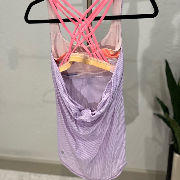 Lululemon Wild Tank | Gorgeous Color | Purple/Sunset | Shelf Bra | Size 2 - Picture 4 of 8